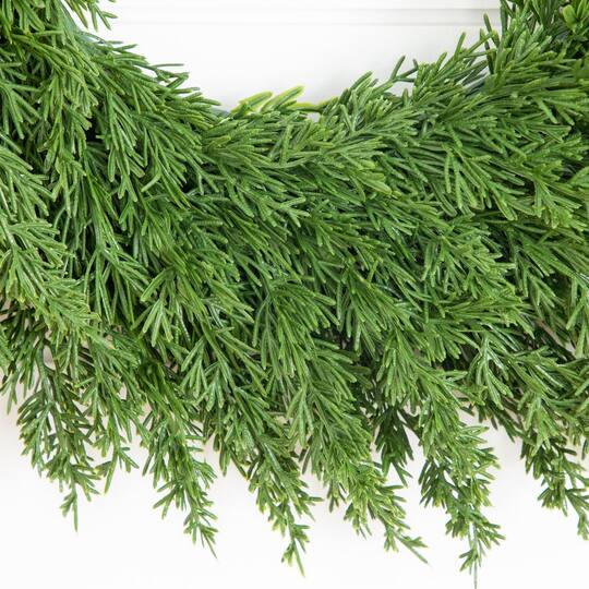 Nearly Natural 18" Artificial Real Touch Cedar Wreath